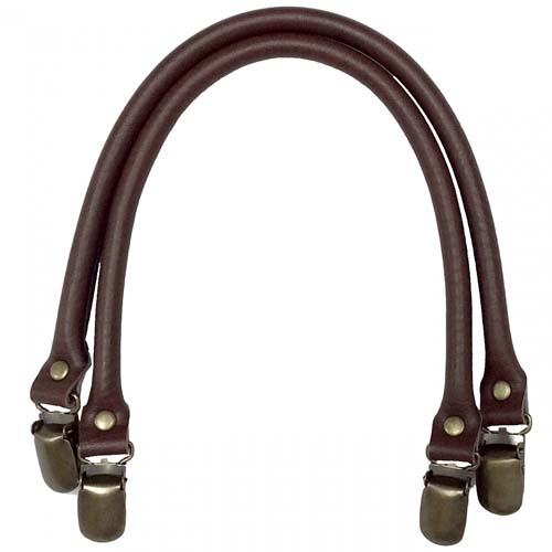 Leather Like Purse Handles - Dark Brown 16" - Inazuma