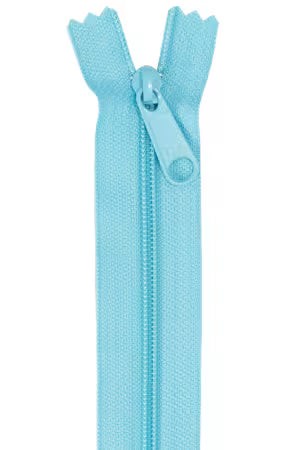 Single Slide Handbag Zipper - 24 inch - Parrot Blue from Byannie