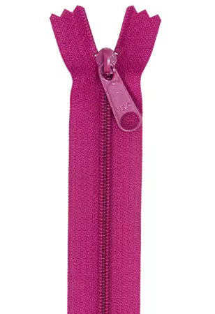 Single Slide Handbag Zipper - 24 inch - Wild Plum from Byannie