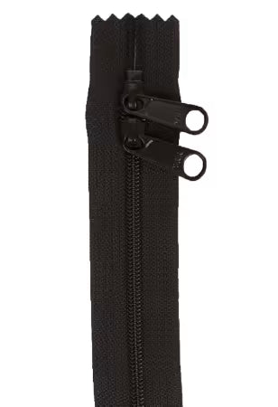 Double Slide Handbag Zipper - 40 inch - Black from Byannie