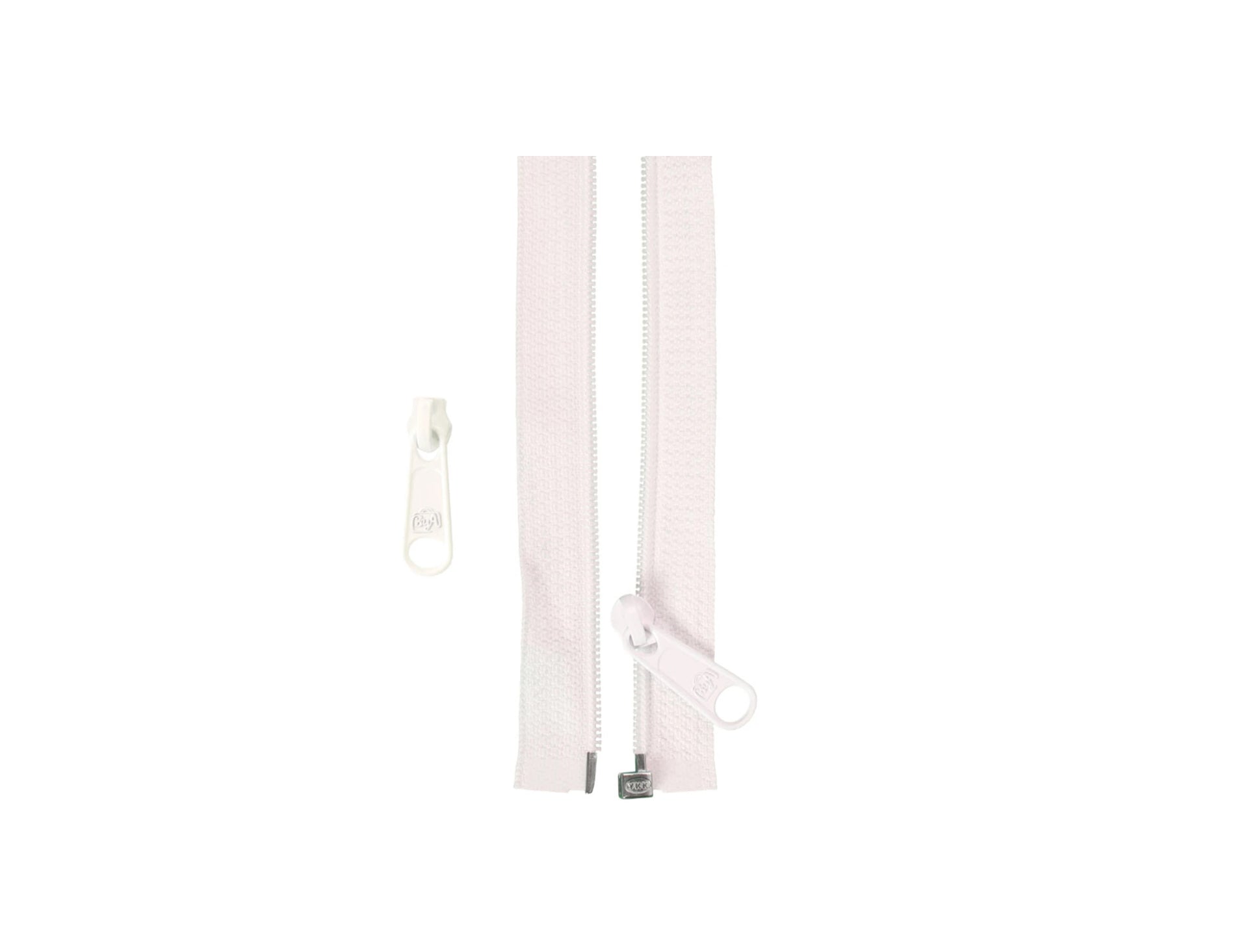 ByAnnie.Com - 50" Separating Zipper + Extra Slide - White
