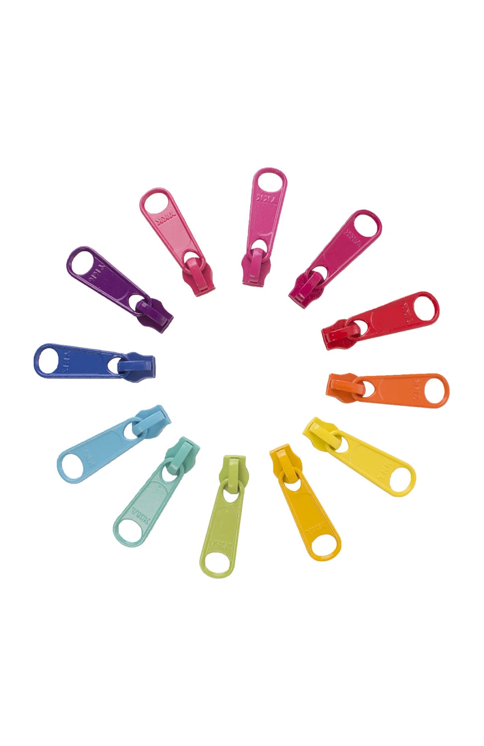By Annie - Zipper Pull Set - Brights - 12 extra lg multi colored zipper pulls