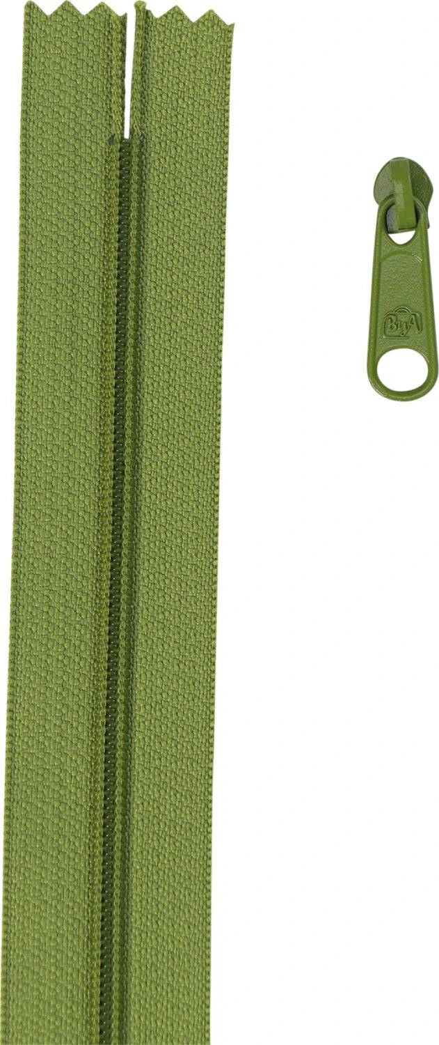 Zippers by the Yard - Olive - 4 yds with 16 pulls from Byannie