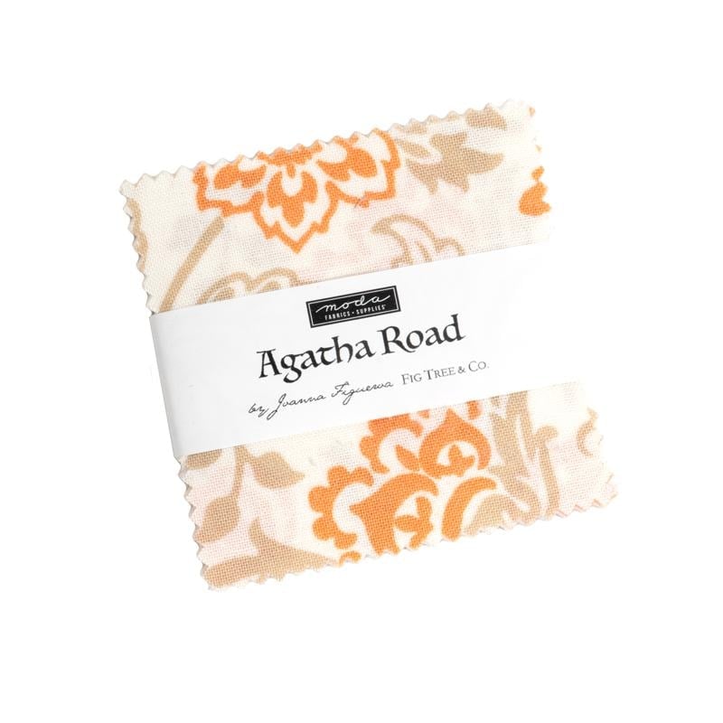 Agatha Road - Mini Charms -Orange - Orange dots on cream