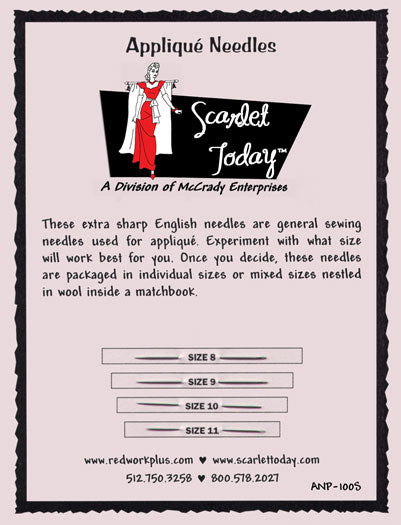 Scarlet Today Applique NeedleMix Sampler