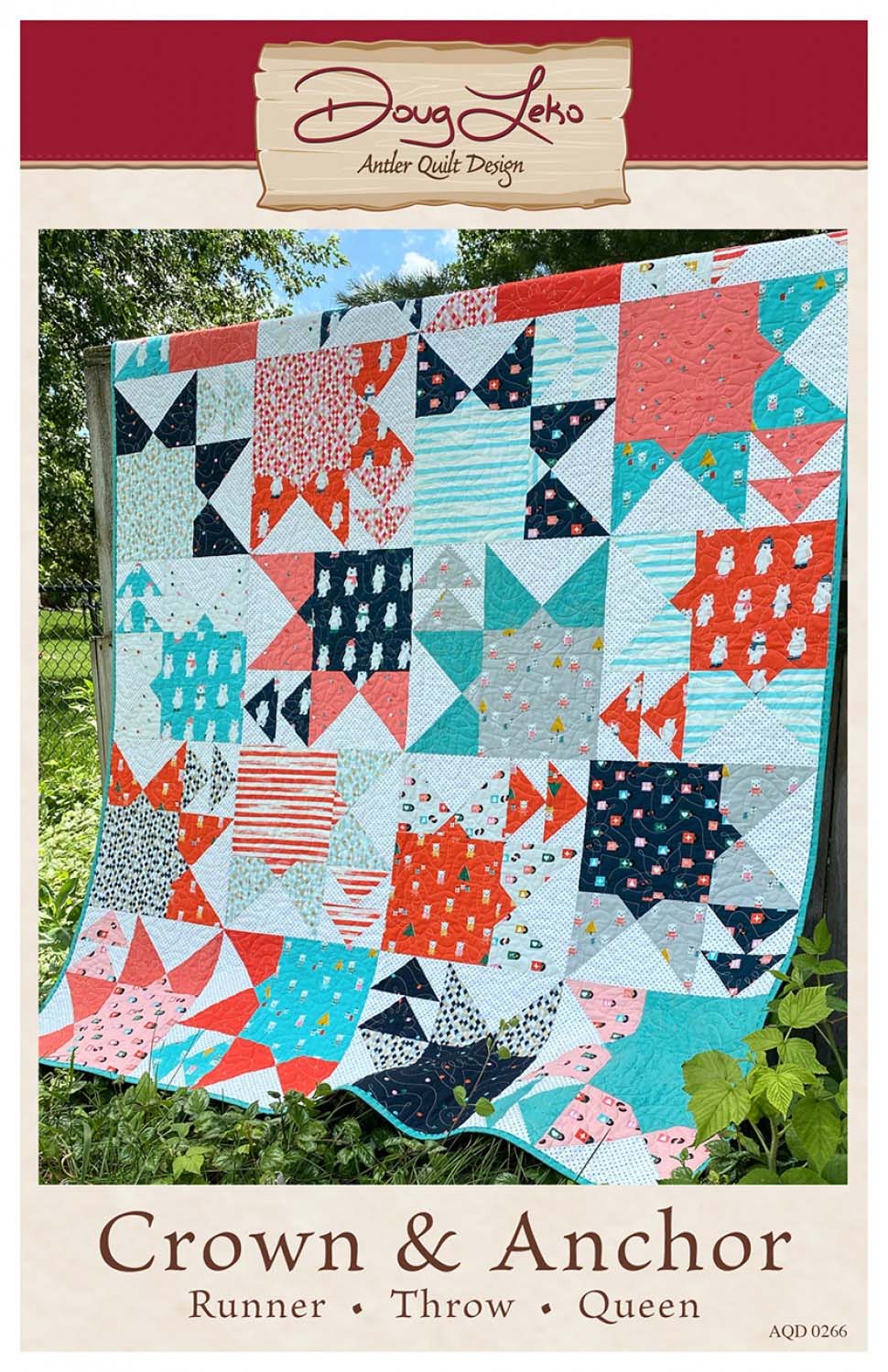 Crown & Anchor - runner, throw,queen sizes- fat quarter friendly by Doug Leko