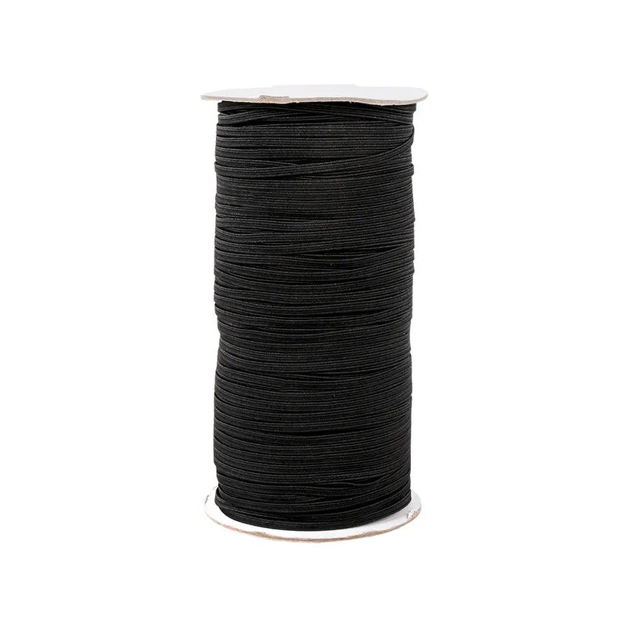 1/8" Flat Black Elastic -The Gypsy Quilter TGQ044