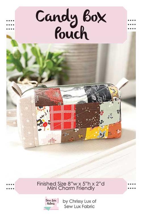Candy Box Pouch - 8x5 zipper bag  by Chrissy Lux of Sew Lux Fabric