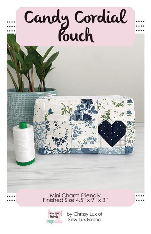Candy Cordial  Pouch -4x9x3  by Chrissy Lux of Sew Lux Fabric