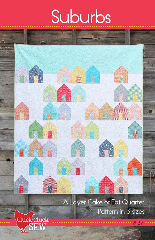 Suburbs - Layer cake or fat quarter friendly in 3 sizes by Cluck Cluck Sew