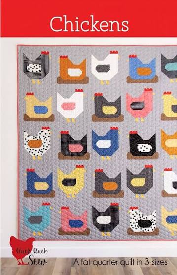 Chickens - A Fat Quarter Quilt in 3 Sizes by Cluck Cluck Sew