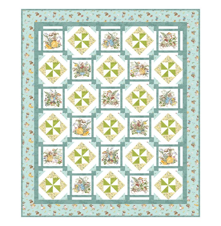 Circulation Country Mouse Quilt Kit - 61 x 71