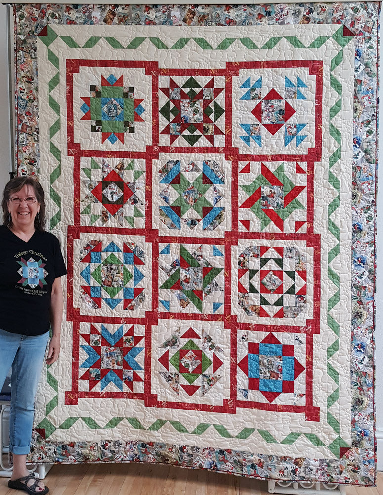 Ribbon Candy Quilt - A Christmas Tradition Pattern by Charlotte Shop Hop 2022