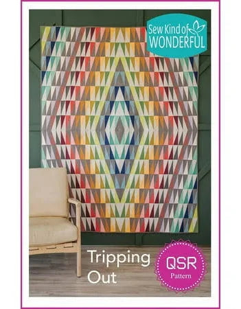 Tripping Out - 64 x 84 quilt - Sew Kind of Wonderful  - Quick Straight Ruler