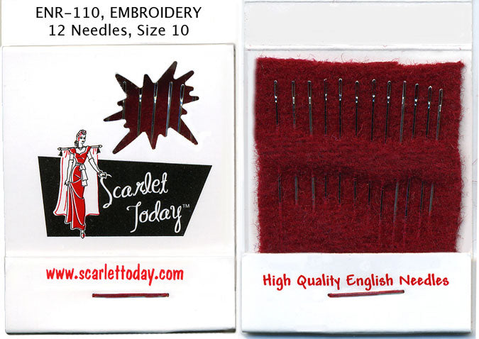 Scarlet TodayMatchbook Needle- Embroidery size 10
