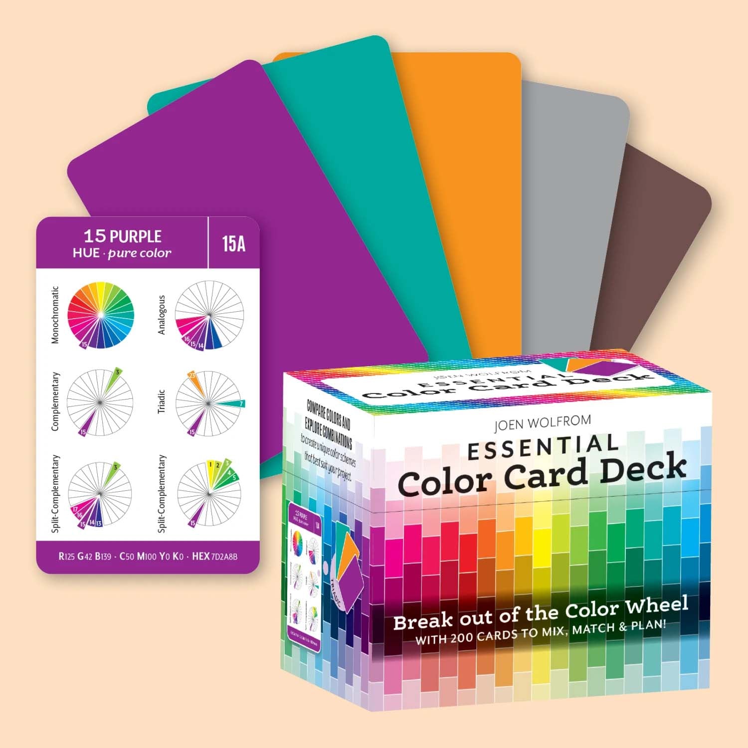 Essential Color Card Deck - 200 color cards - by Joen Wolfrom