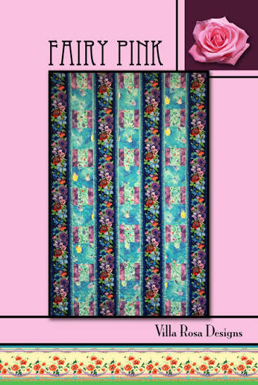 Fairy Pink - Uses Border Stripe w/4 Repeats 54 x 71 by Villa Rosa Design