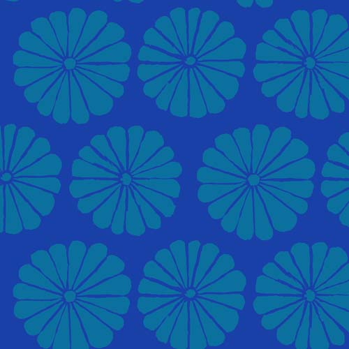 Damask Flower - Blue - Feb 2021 - Kaffe Fassett - lg tone on tone flower