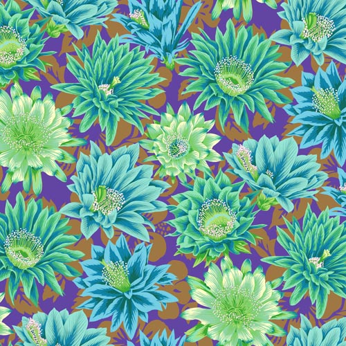 Cactus Flower - Emerald - Large Floral in greens teals-Kaffe Fassett Coll.