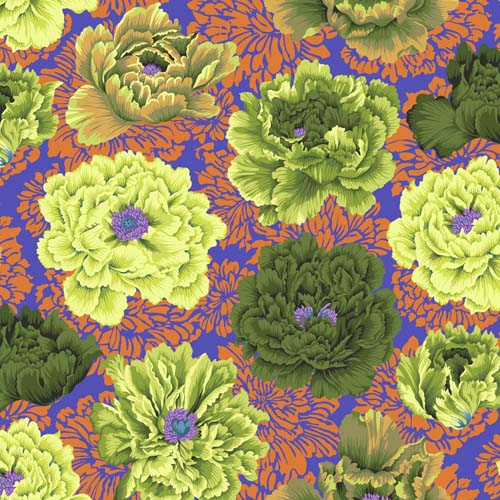 Brocade Peony - Moss - Feb 2021 - Philip Jacobs for Kaffe Fassett Coll.