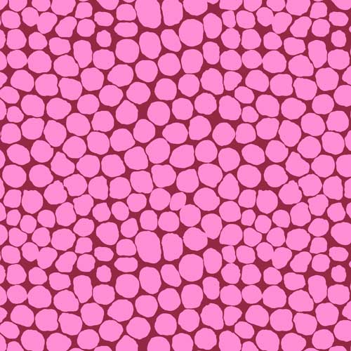 Jumble- Bubblegum - bright pink on maroon - Feb. 2021 - Kaffe Fassett Coll.