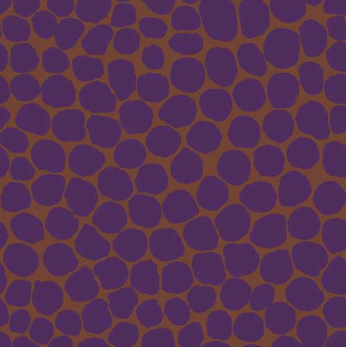 Jumble- Prune - purpleon brown -Feb. 2021 -Kaffe Fassett Collective