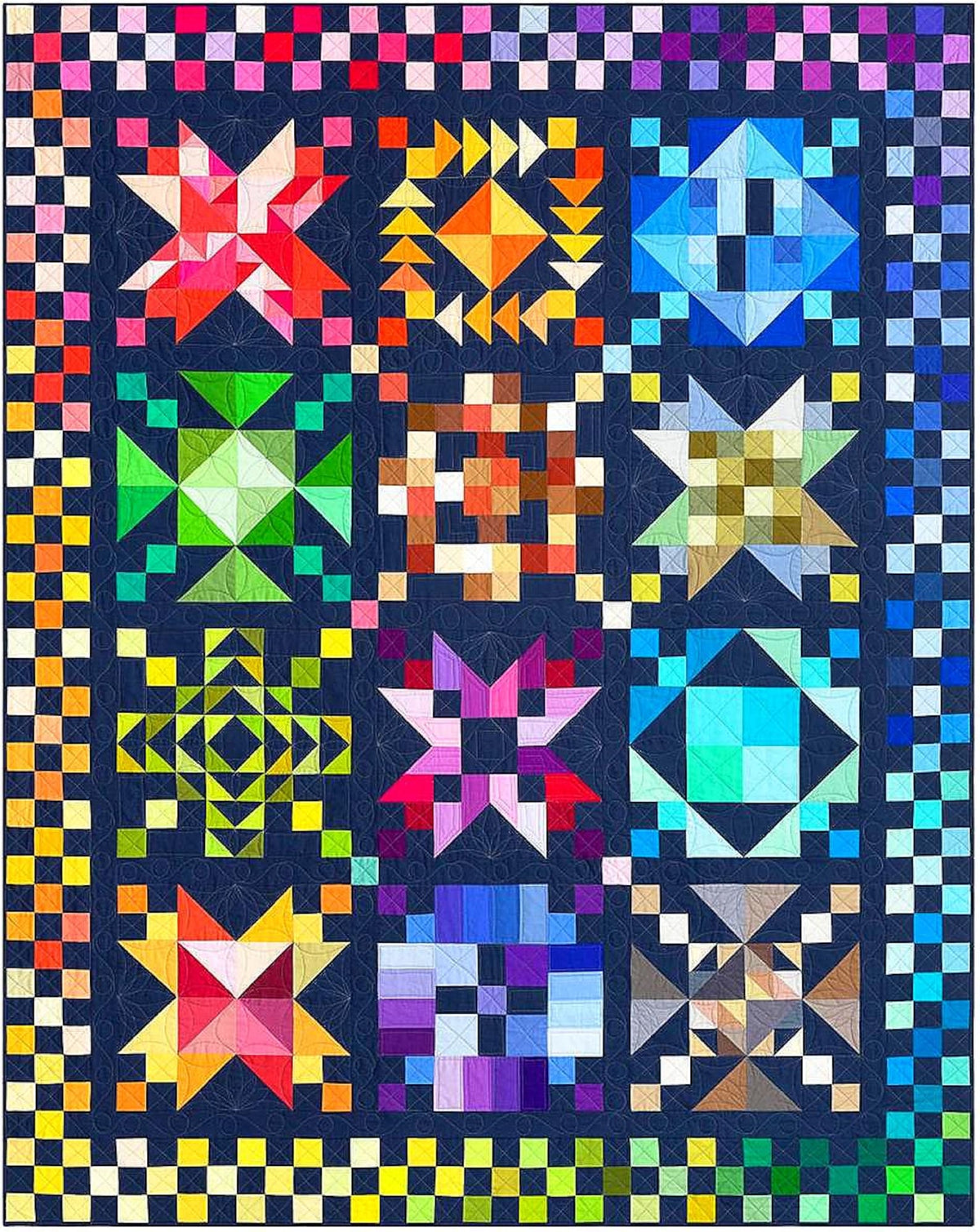 Color Patchwork Party BOM by Robert Kaufman Complete Kit
