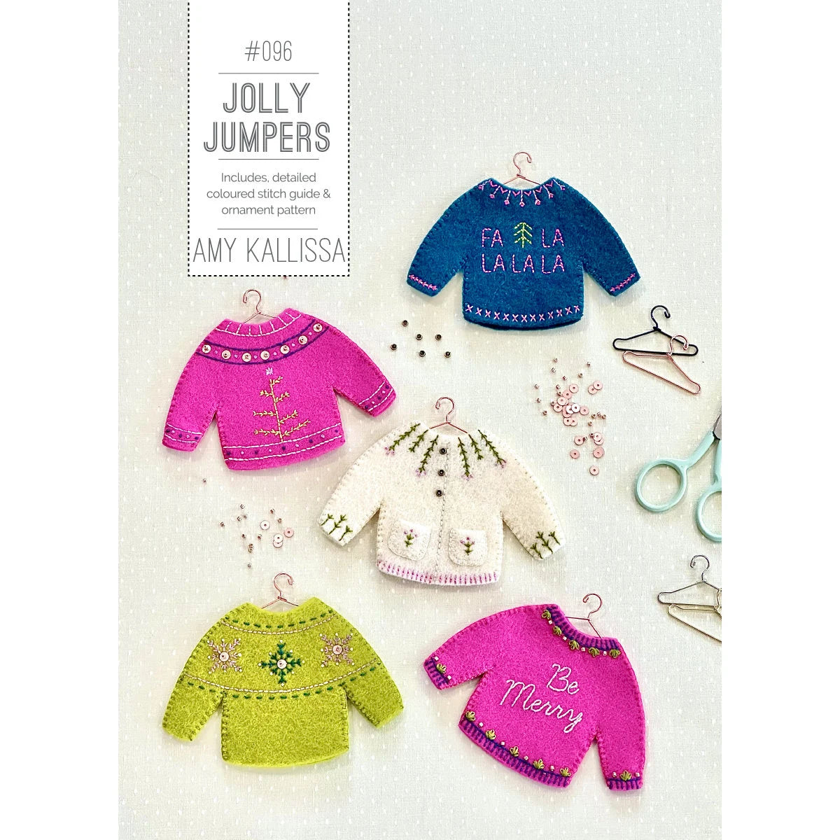 Jolly Jumpers - Ornaments - Ornaments- includes stitch guide & pattern