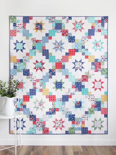 Brightly - a layer cake or fat quarter friendly quilt 60 x 72 by Cluck Cluck Sew