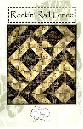 Rockin' Rail Fence - Uses Light & Dark Strips-Finished Size 66 x 77 from A