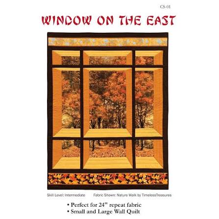 Window on the East - wall hanging featuring 24"repeat fabric