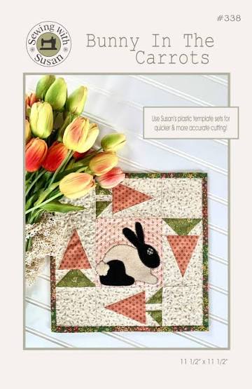 Bunny in the Carrots - 11x11 - Suzn Quilts #338