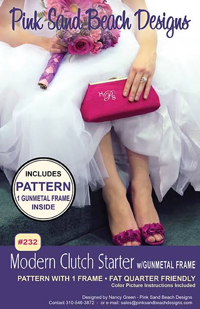 Modern Clutch Starter - purse w/gunmetal frame - pattern & frame PSB232