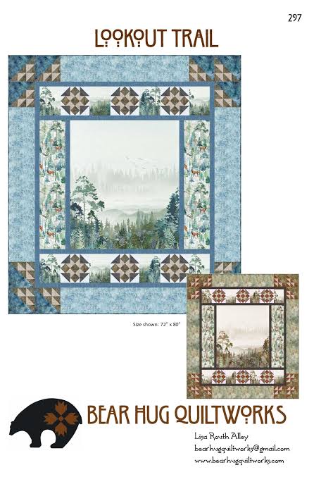 Lookout Trail - 72x80 quilt - uses panel - Bear Hug Quiltworks - BHQ-297