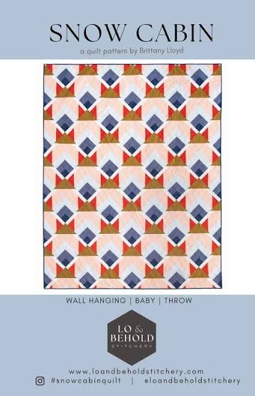 Snow Cabin - Wall Hanging, baby, throw - Beginner friendly by Lo & Behold