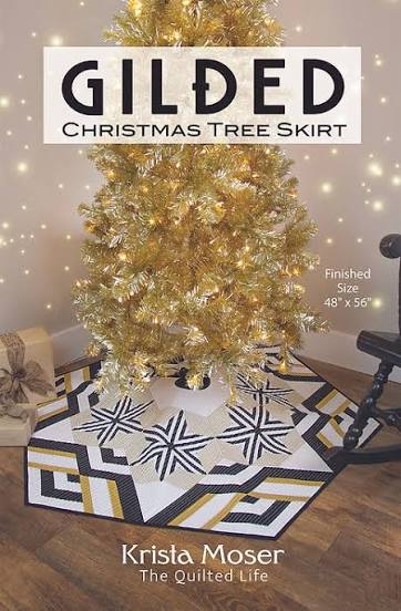 Gilded Christmas Tree Skirt - 48 x 56 - Krista Moser- The Quilted Life
