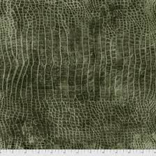 Worn Croc - Bayou - Dark olive green crocodile skin - by Tim Holtz -