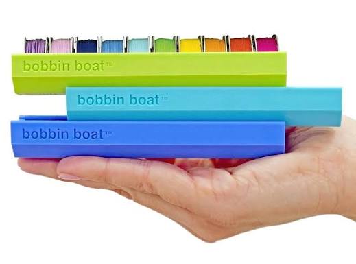 Dritz - Bobbin Boat - bobbin organizer - holds ten bobbins - assorted colors