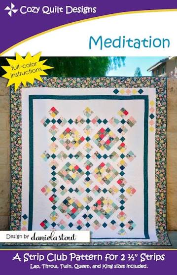 Meditation - multiple sizes - uses 2.5" strips - by Cozy Quilt Designs