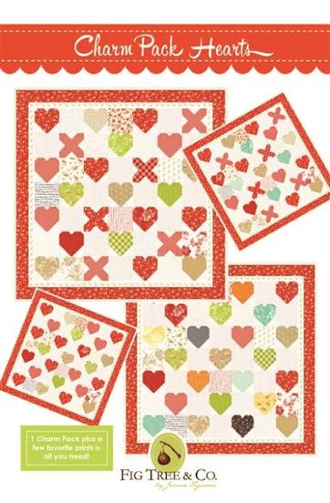 Charm Pack Hearts by Fig Tree& Co. - Wall hanging pattern