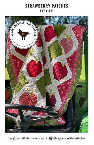 Strawberry Patches -59 x 81 - quilt pattern - Laugh Yourself into Stitches
