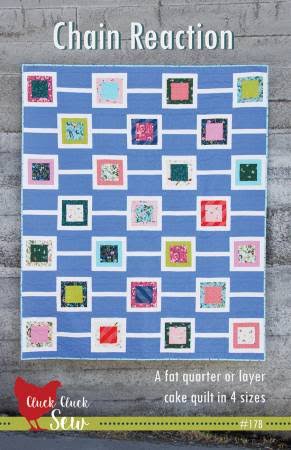 Chain Reaction - A Fat Quarter or Layer Cake Quilt in 4 Sizes-Cluck Cluck Sew D