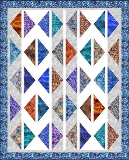 Diamond Splits - 55 x 68 quilt - Pine Tree Country Quilts