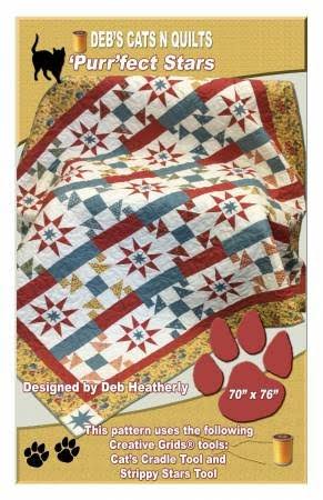 Puurfect Stars - Debs Cats n Quilts