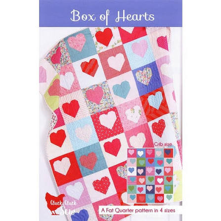 Box of Hearts - a fat quarterpattern in 4 sizes from Cluck cluck sew -CCS190
