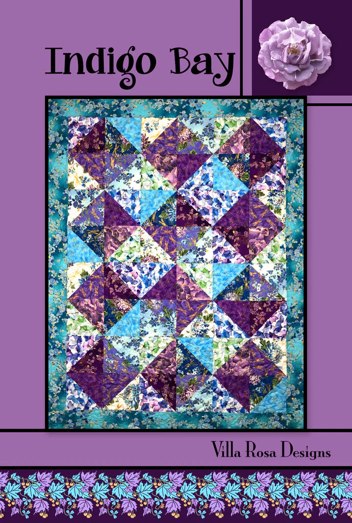 Indigo Bay - 54 x 69 - 12 fat quarters by Villa Rosa Designs
