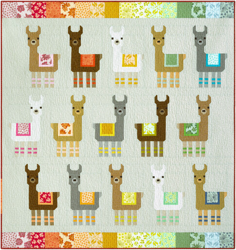 Little Llamas - by Elizabeth Hartman - three sizes