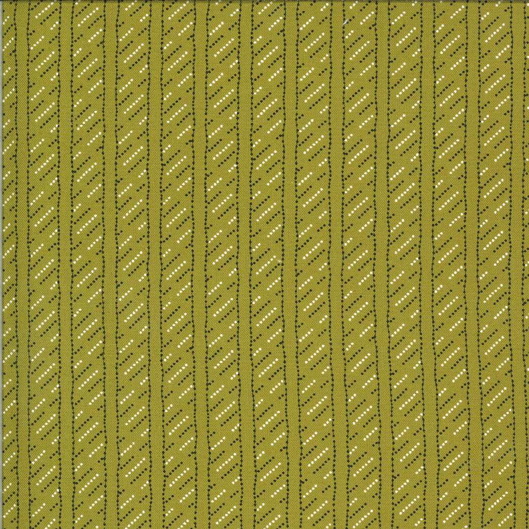 Winkipop - Line in the sand -Kelp - Olive green stripe by Jen Kingwell