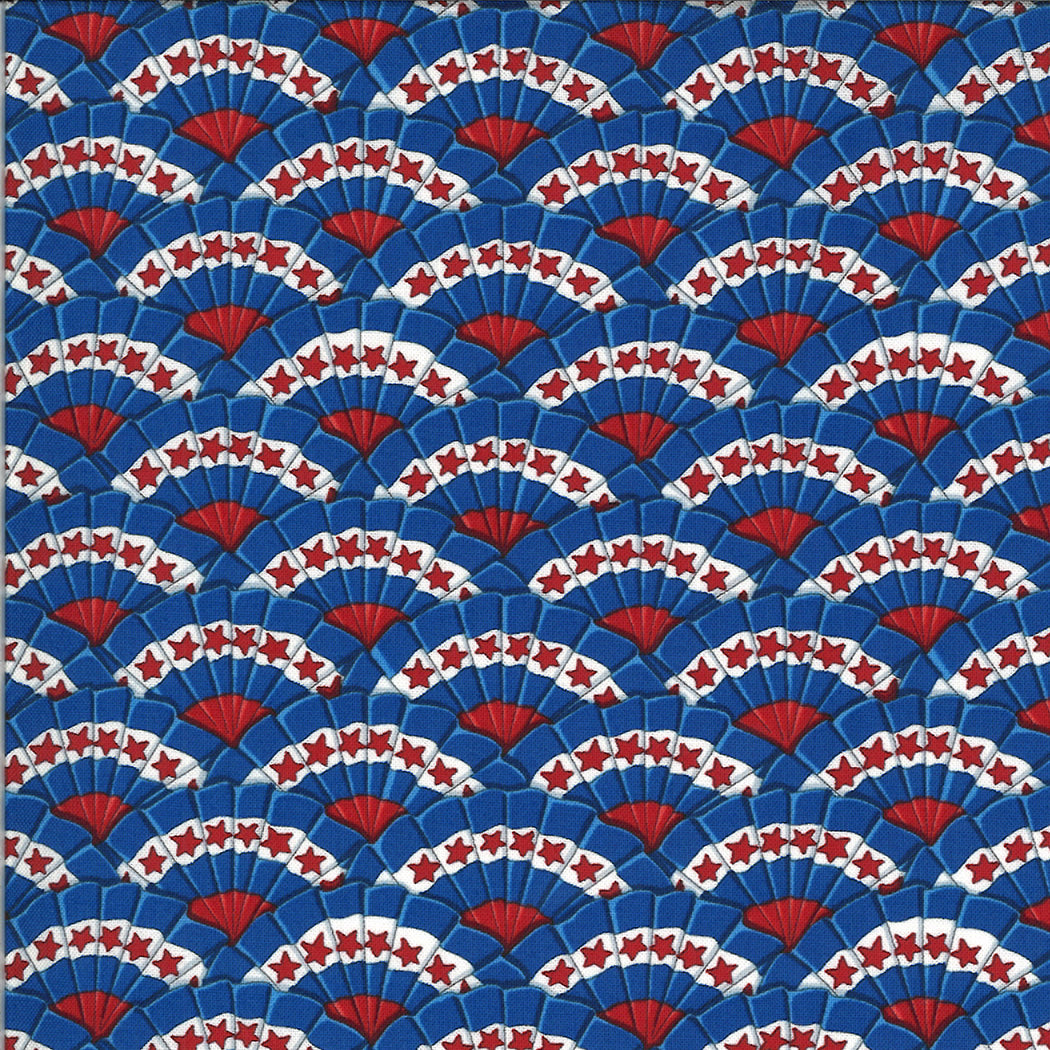 America the Beautiful -Bunting - Lake Blue - packed red white and blue