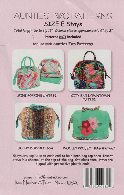 Aunties Two - Mini Poppins Bag - STAYS only - AT632